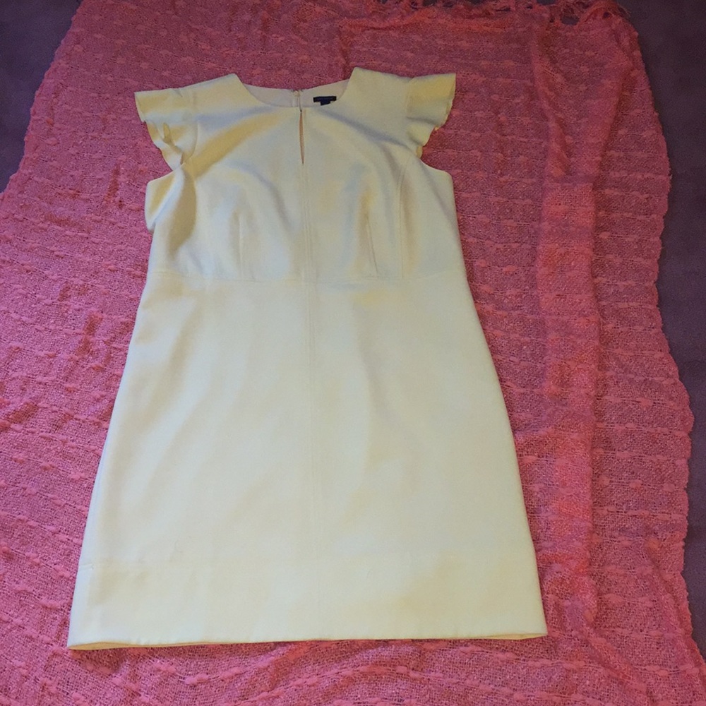 Yellow nit sheath dress